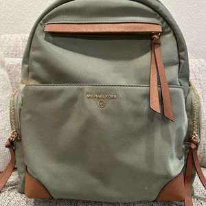 Michael Kors olive green backpack